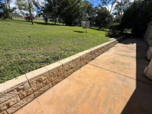 Garden retaining wall built by Ground Control in the Shoalhaven