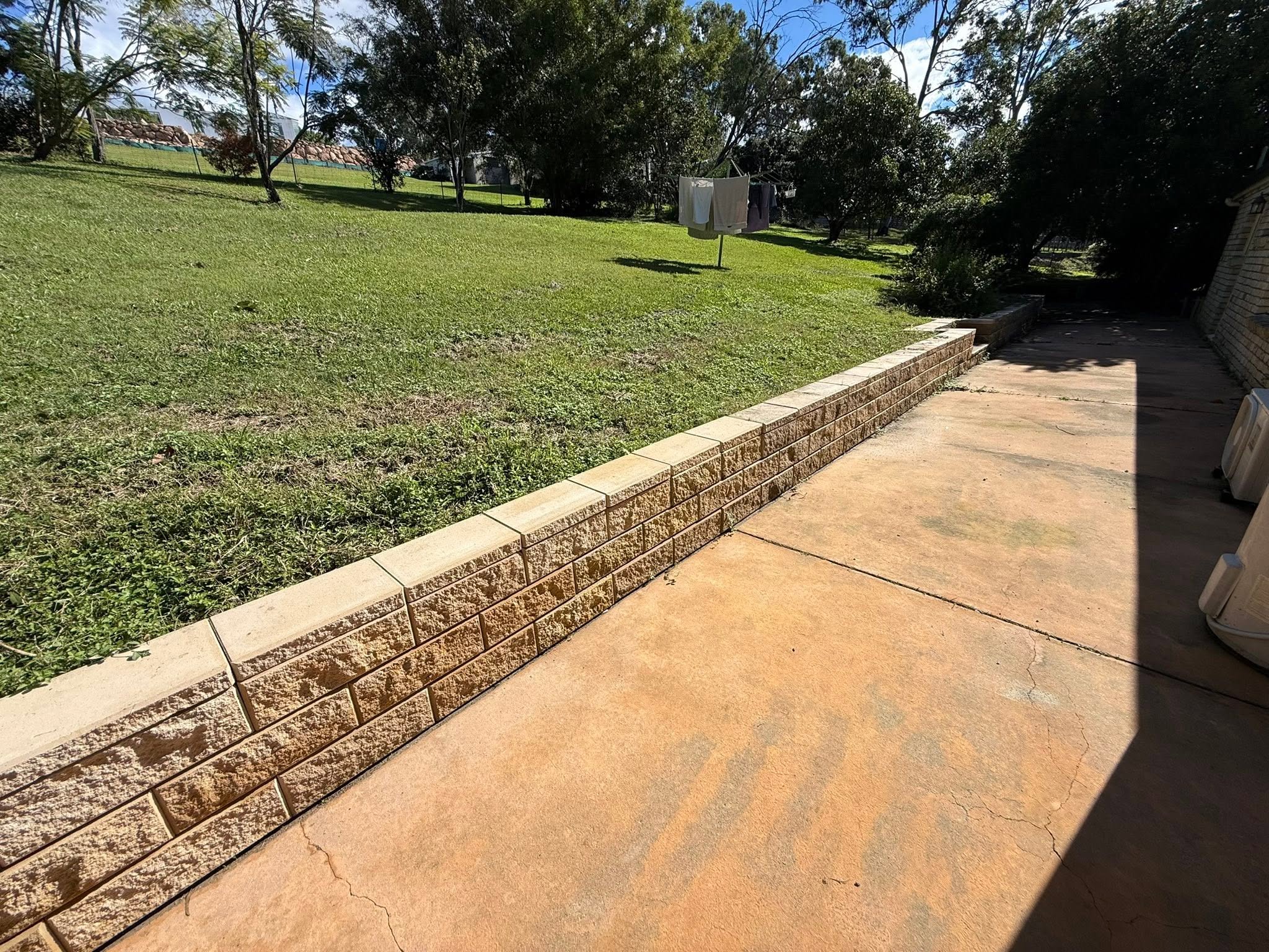 Garden retaining wall built by Ground Control in the Shoalhaven